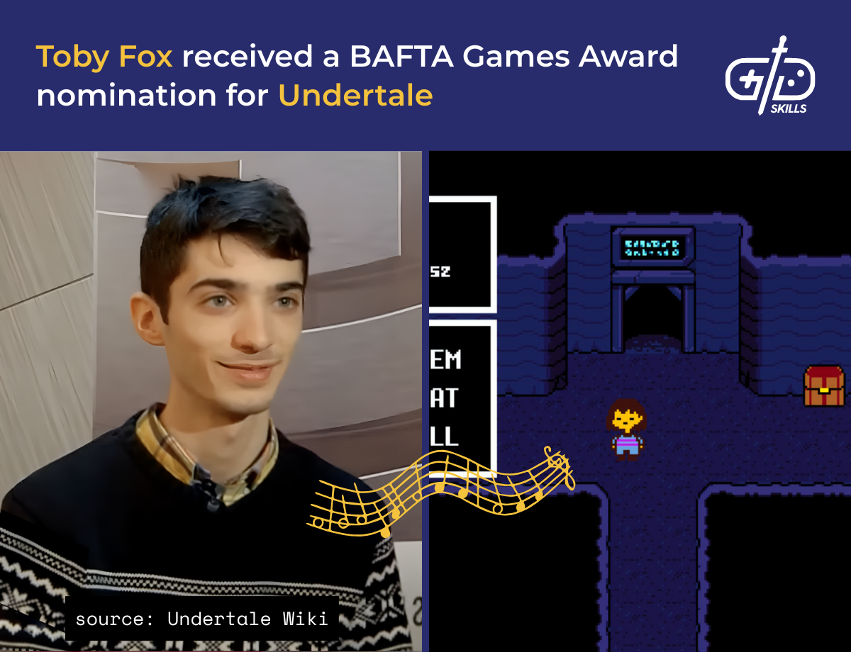 Toby Fox received a BAFTA Games Award nomination for Undertale