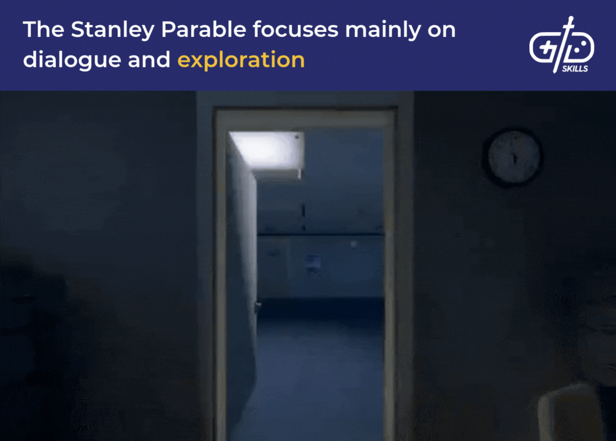 The Stanley Parable focuses mainly on dialogue and exploration