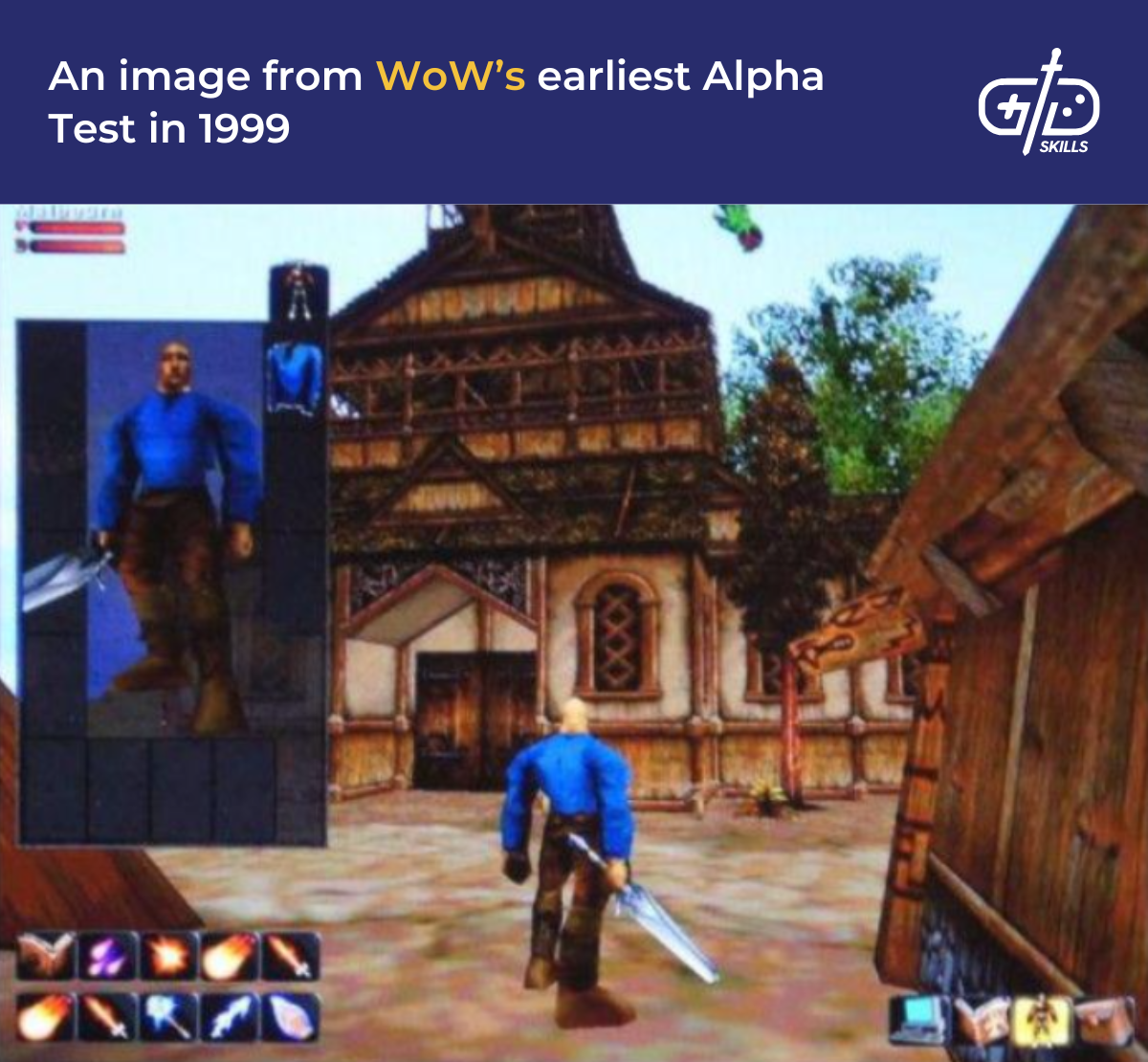 An image from WoW's earliest Alpha Test in 1999