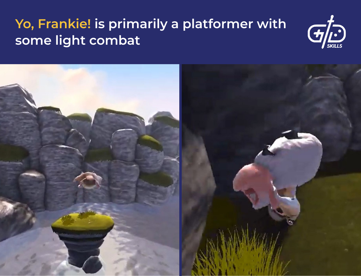 Yo, Franke! is primarily a platformer with some light combat