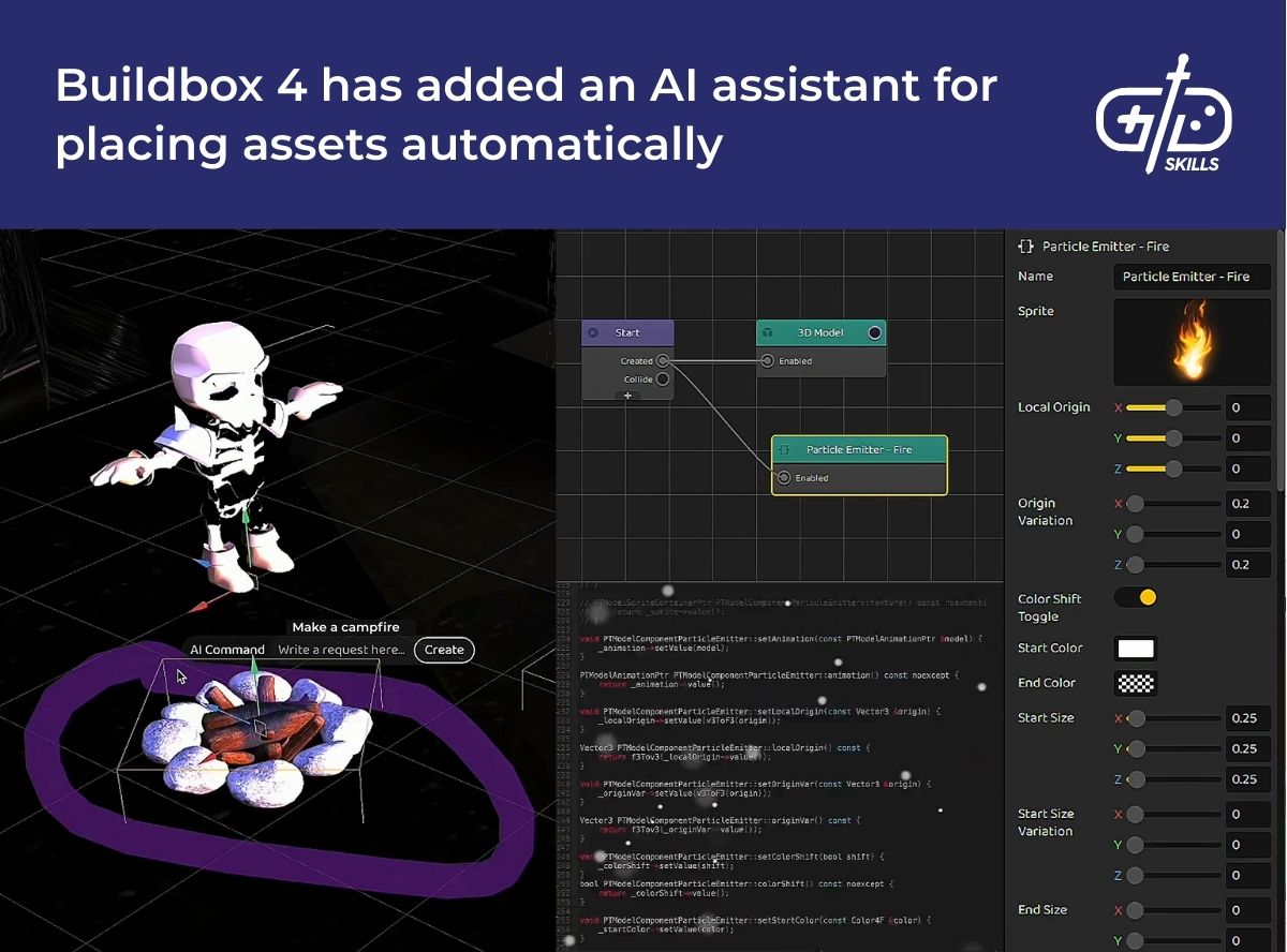 Buildbox 4 has added an AI assistant for placing assets automatically
