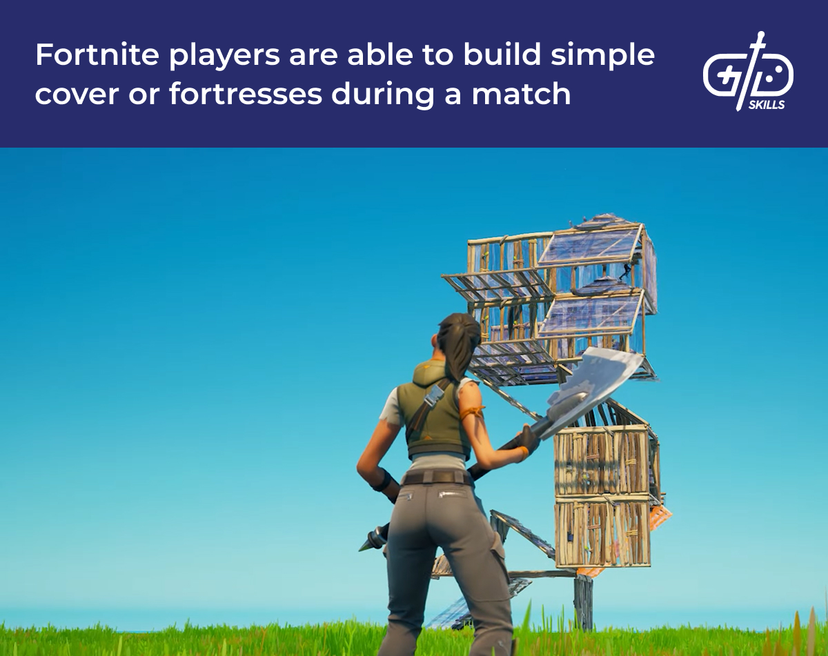 Fortnite players are able to build simple cover or fortresses during a match
