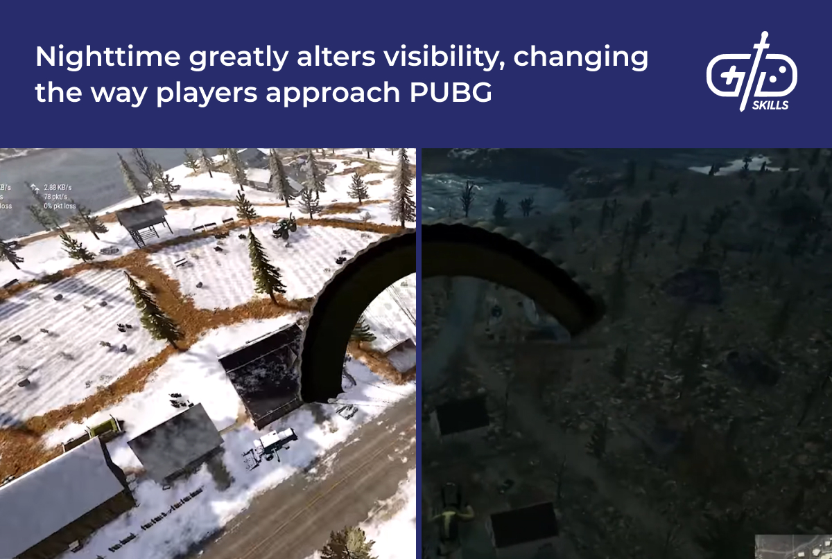 Nighttime greatly alters visibility, changing the way players approach PUBG