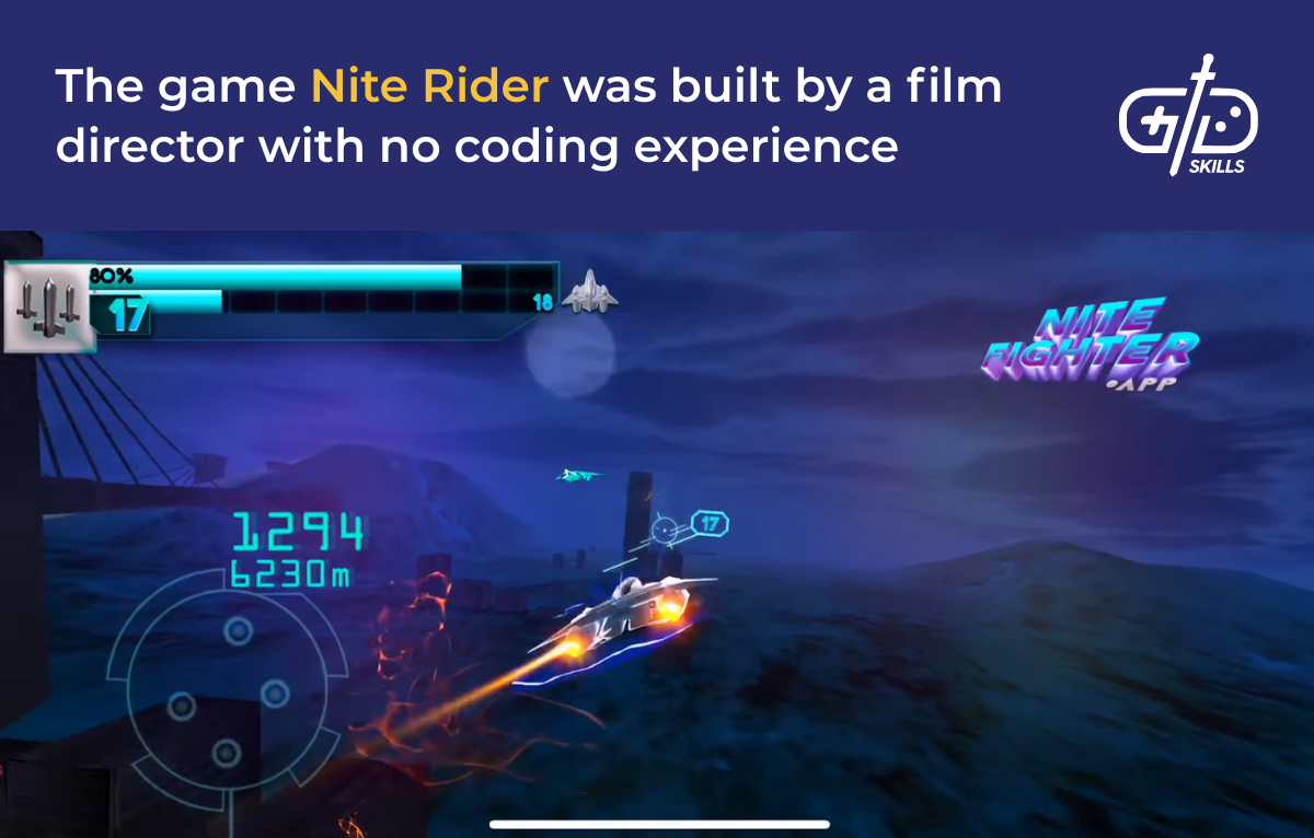 The game Nite Rider was built by a film director with no coding experience
