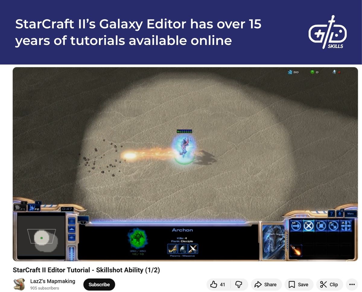 StarCraft II’s Galaxy Editor has over 15 years of tutorials available online
