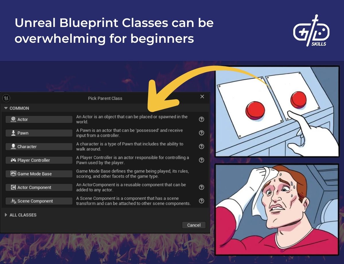 Unreal Blueprint Classes can be overwhelming for beginners