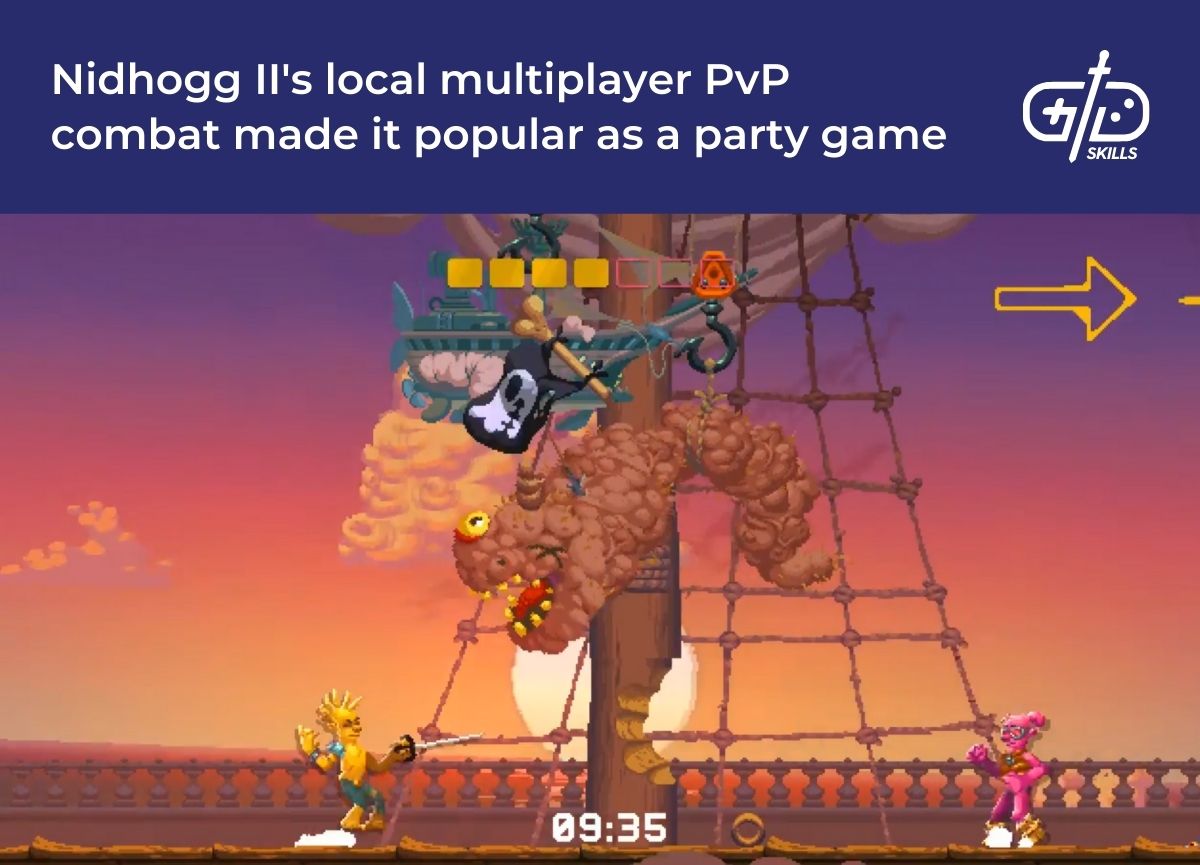Nidhogg II's local multiplayer PvP combat made it popular as a party game