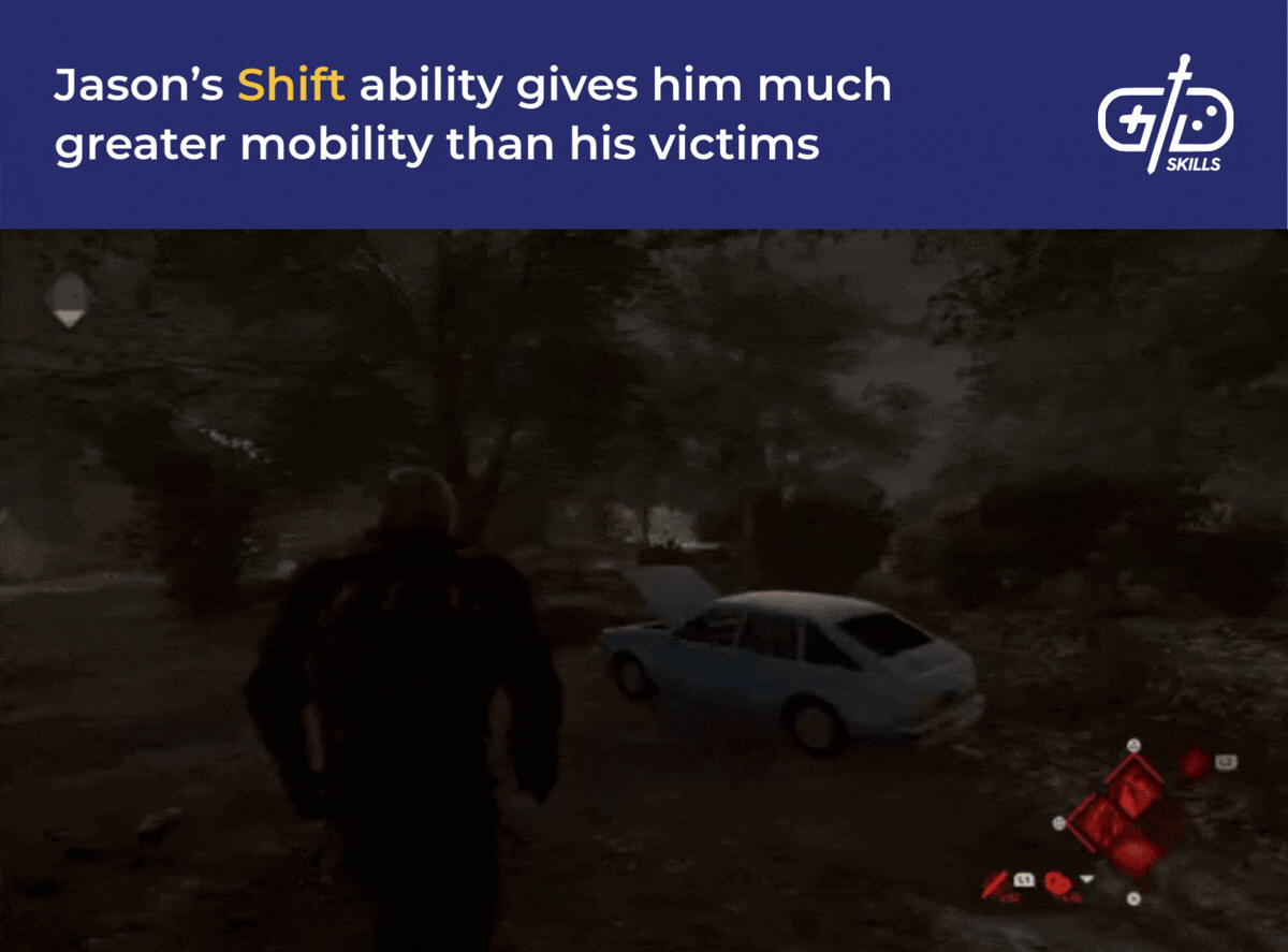 Jason's Shift ability gives him much greater mobility than his victims