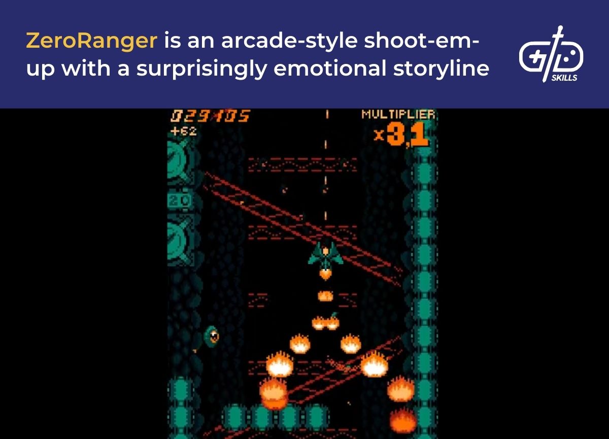 ZeroRanger is an arcade-style shoot-em-up with a surprisingly emotional storyline
