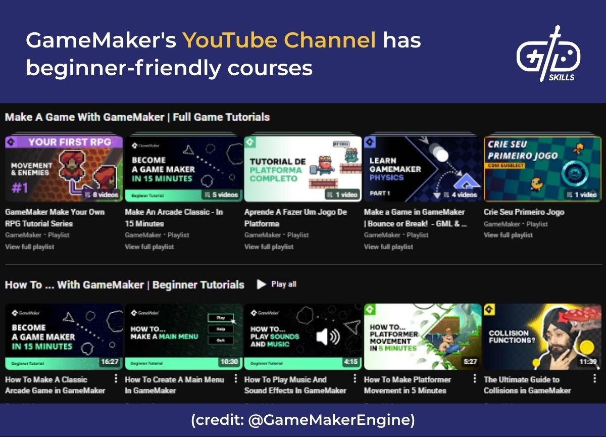 CameMaker's YouTube Channel has beginner-friendly courses