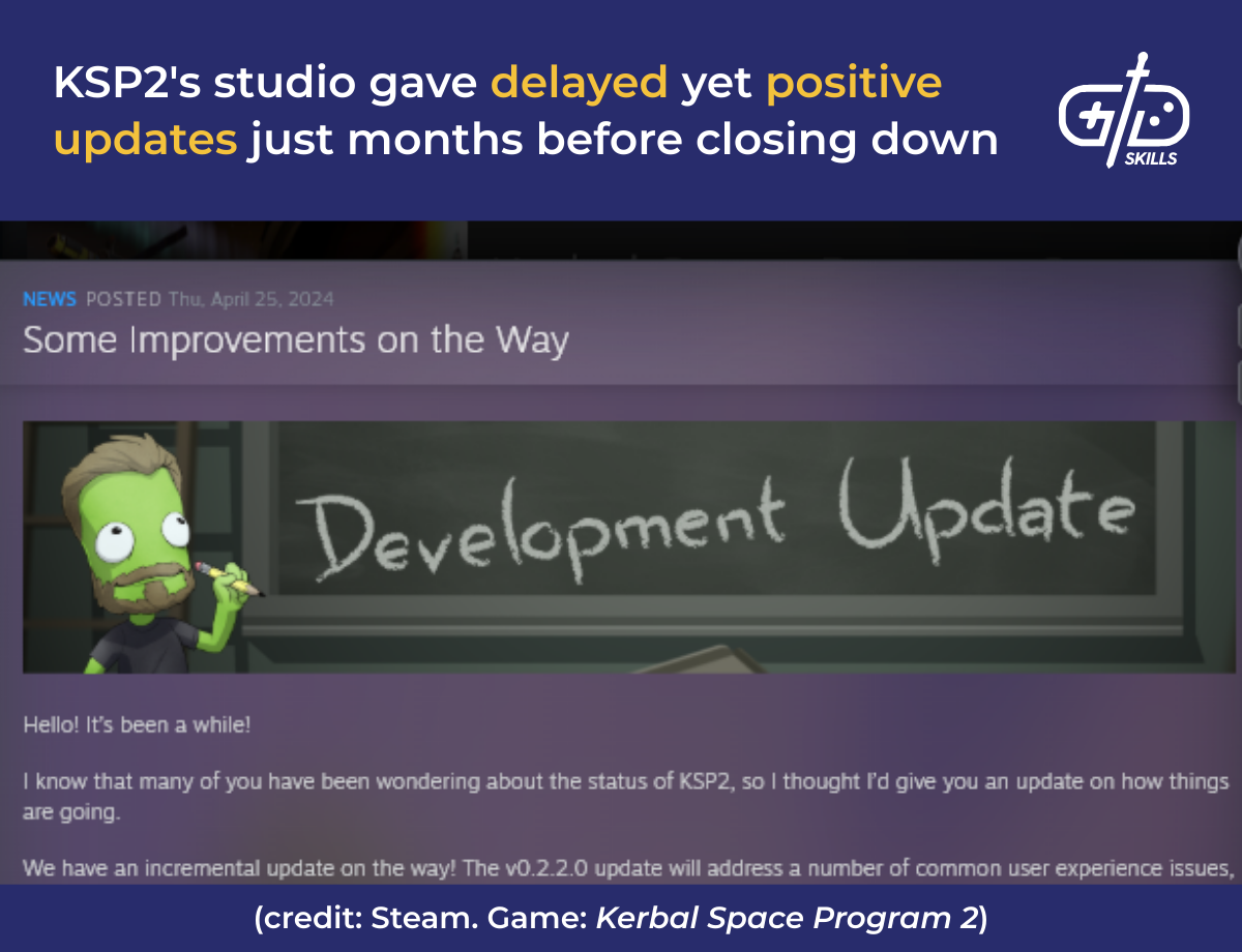 KSP2s studio gave delayed yet positive updates just months before closing down