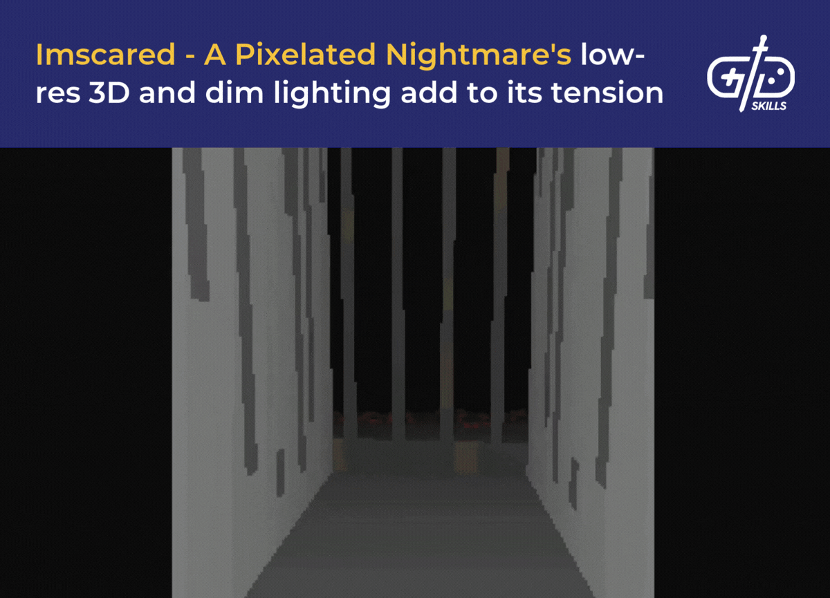 lmscared - A Pixelated Nightmare's low-res 3D and dim lighting add to its tension