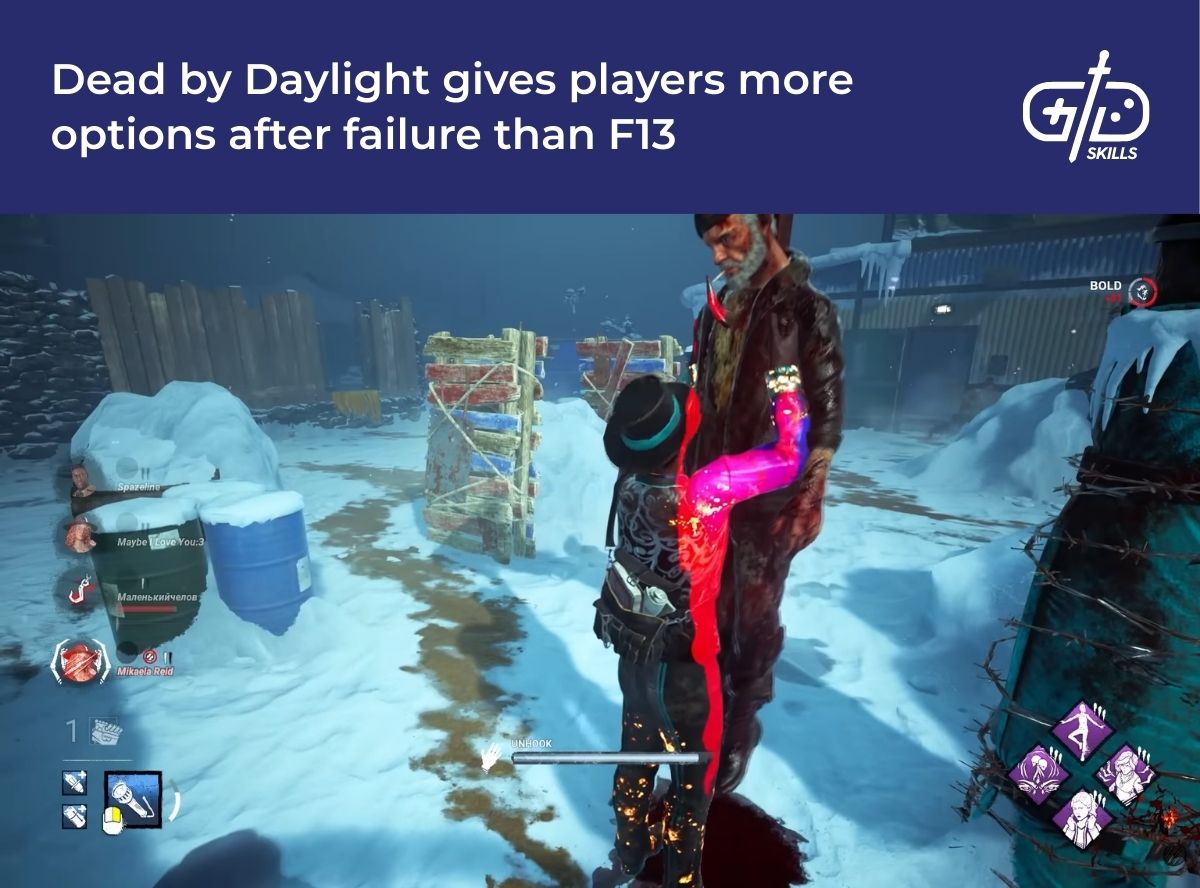 Dead by Daylight gives players more options after failure than F13