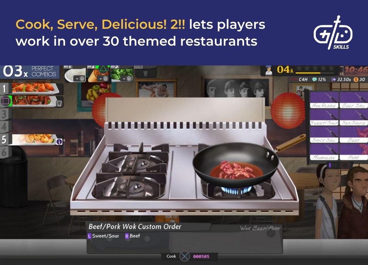 Cook, Serve, Delicious! 2!! lets players work in over 30 themed restaurants