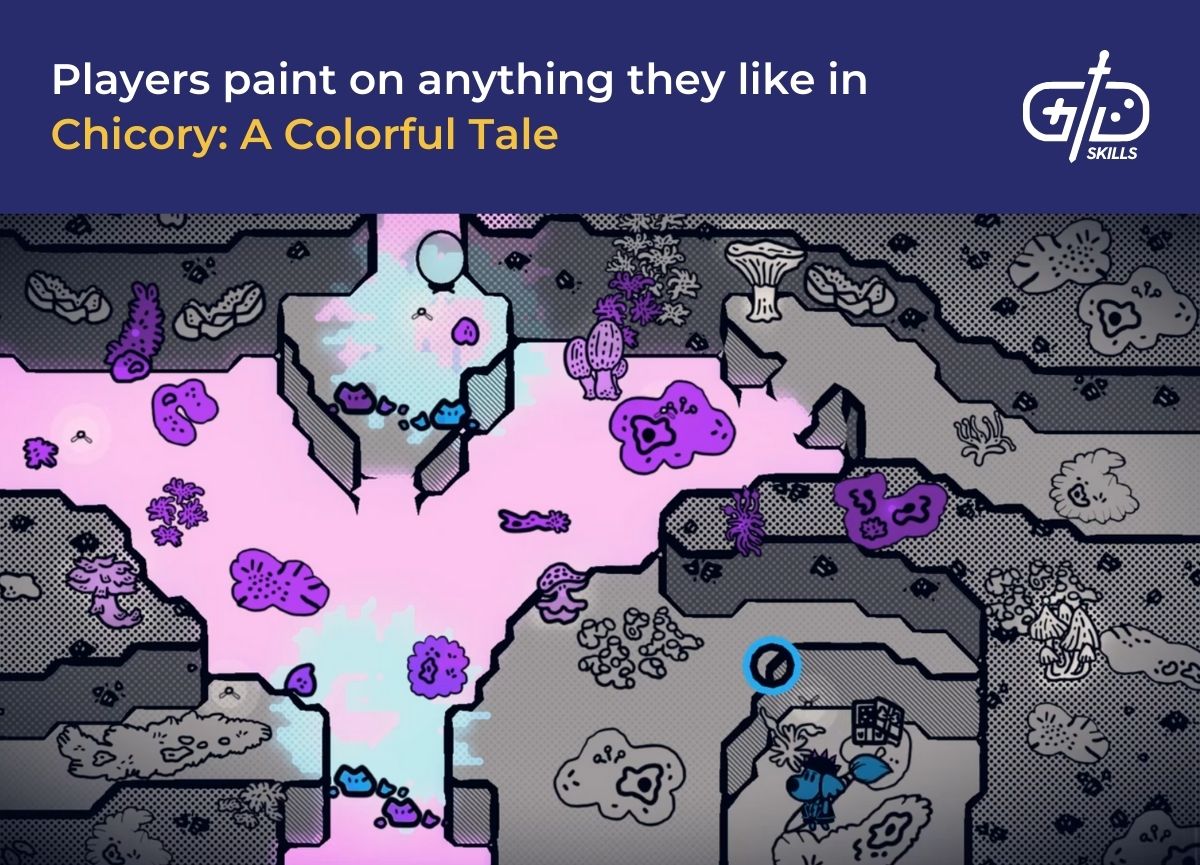 Players paint on anything they like in Chicory: A Colorful Tale