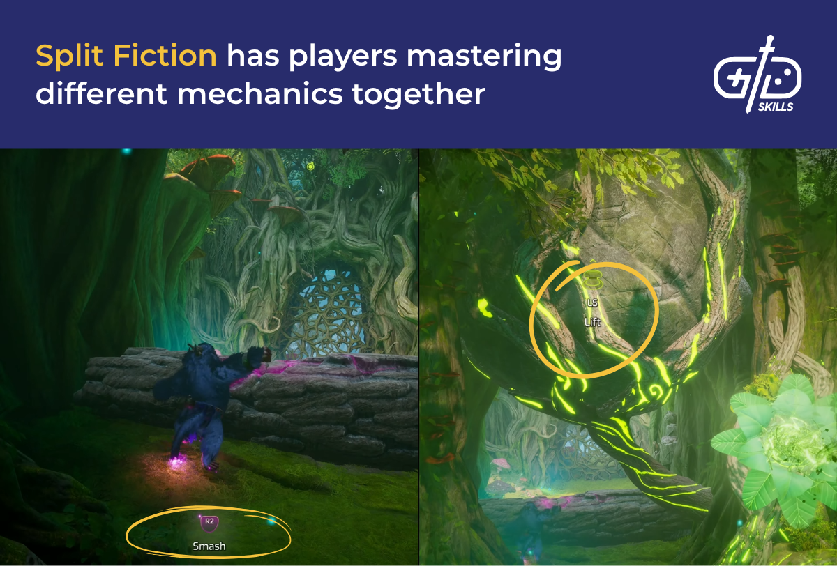 Split Fiction has players mastering different mechanics together